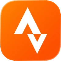 Strava logo white triangles on orange
