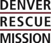 Denver Rescue Mission logo with maroon lines