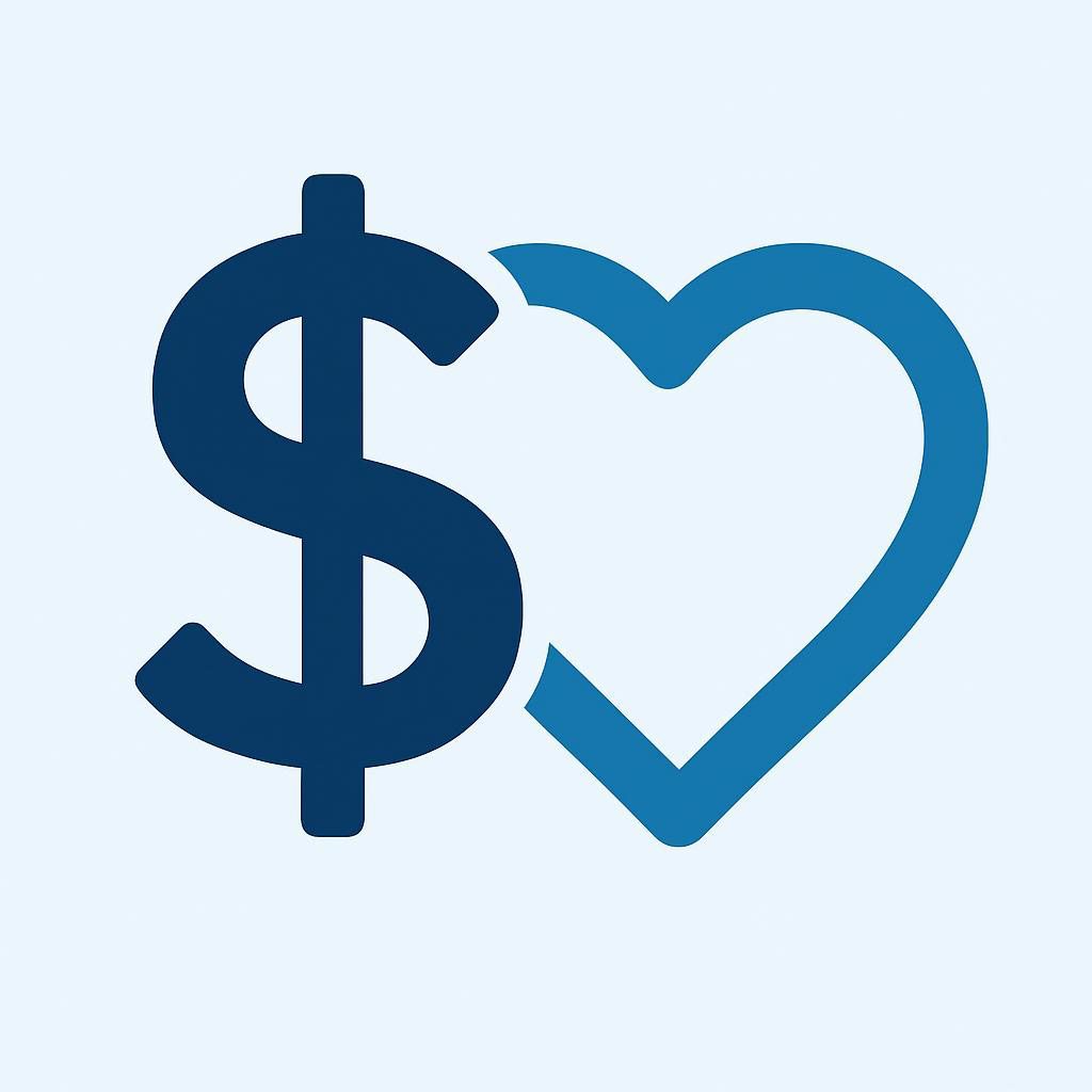 Dollar sign and heart icon